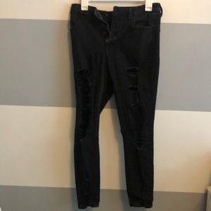 Black ripped jeans